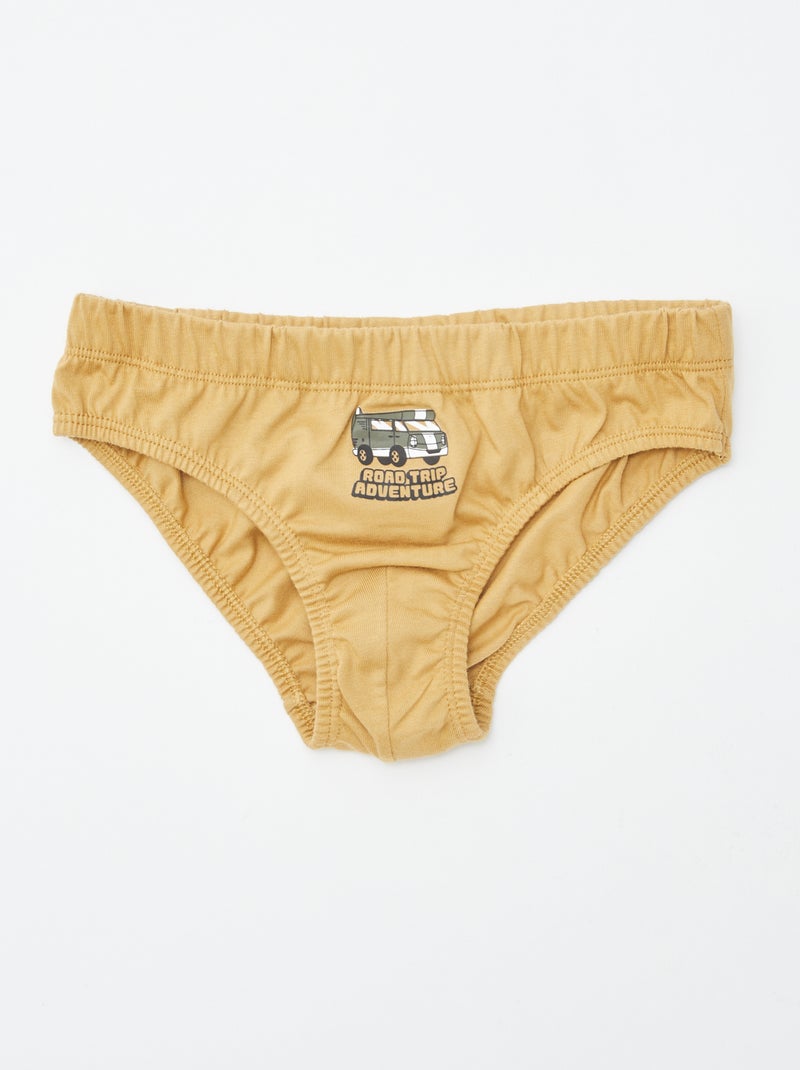 Lote de 7 cuecas estampadas BRANCO - Kiabi