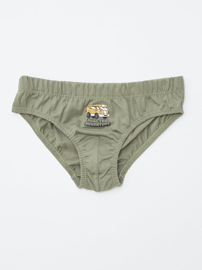 Lote de 7 cuecas estampadas BRANCO - Kiabi