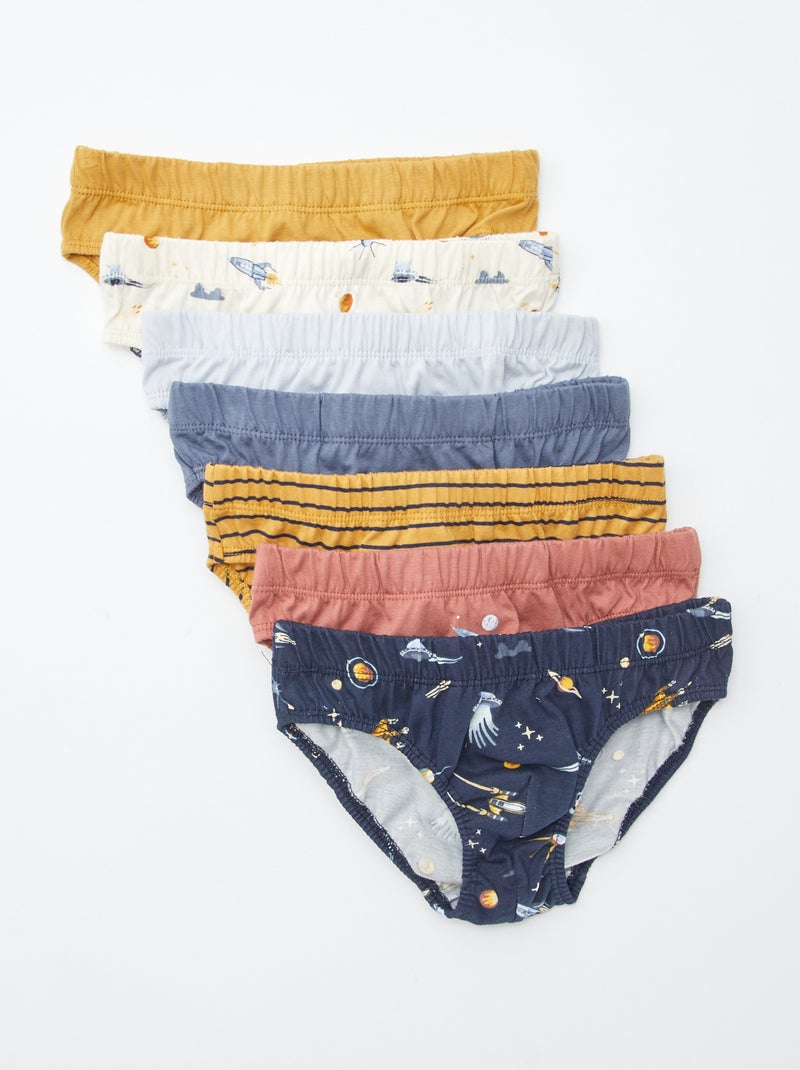 Lote de 7 cuecas estampadas Branco - Kiabi