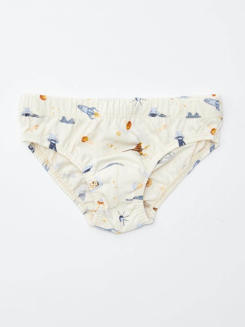 Lote de 7 cuecas estampadas Branco - Kiabi