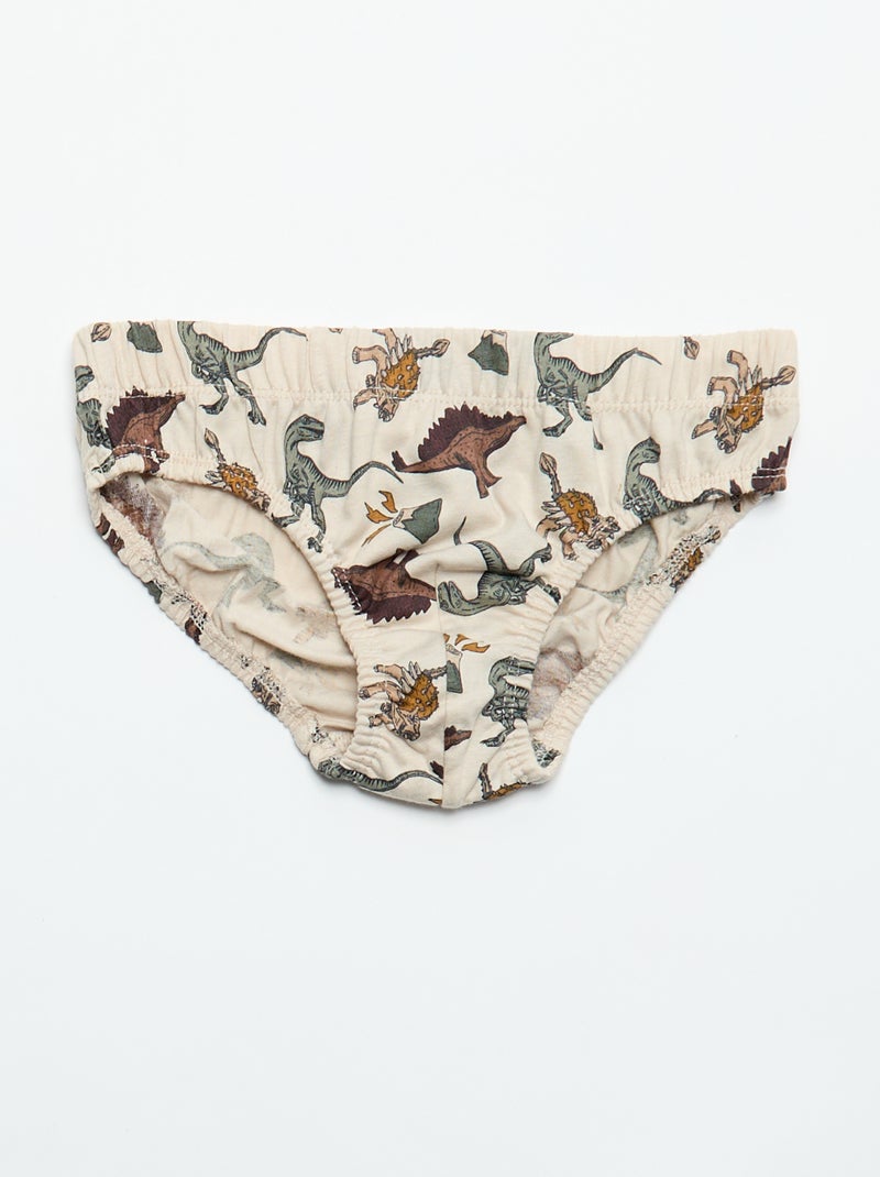 Lote de 7 cuecas estampadas Caqui - Kiabi