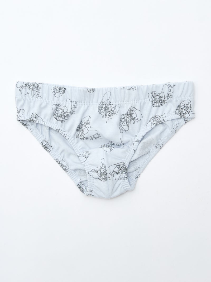 Lote de 7 cuecas estampadas Cinza - Kiabi