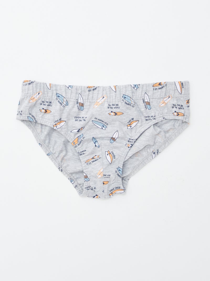 Lote de 7 cuecas estampadas LARANJA - Kiabi