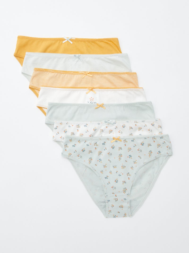 Lote de 7 cuecas para mulher Amarelo - Kiabi