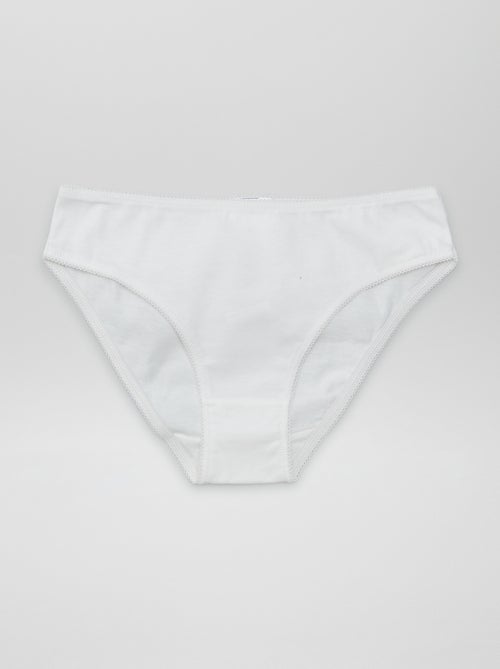 Lote de 7 cuecas para mulher lisas - Kiabi