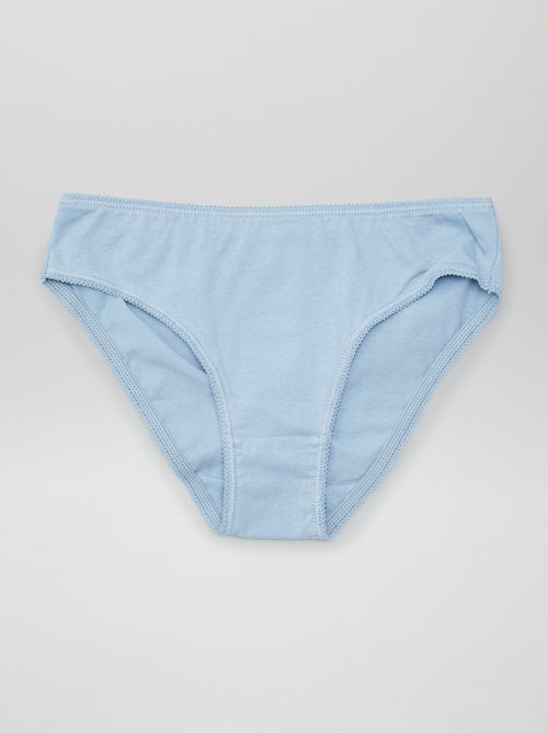 Lote de 7 cuecas para mulher lisas - Kiabi