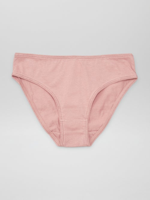 Lote de 7 cuecas para mulher lisas - Kiabi