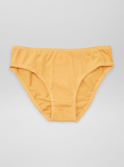 Lote de 7 cuecas para mulher lisas - Kiabi