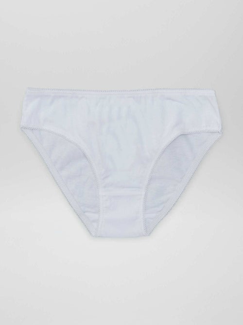 Lote de 7 cuecas para mulher lisas - Kiabi