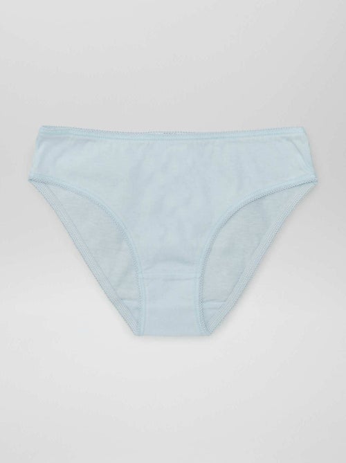 Lote de 7 cuecas para mulher lisas - Kiabi