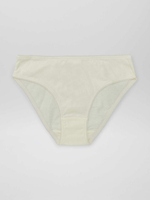 Lote de 7 cuecas para mulher lisas - Kiabi