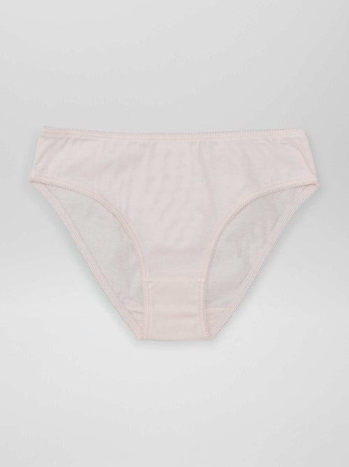 Lote de 7 cuecas para mulher lisas - Kiabi