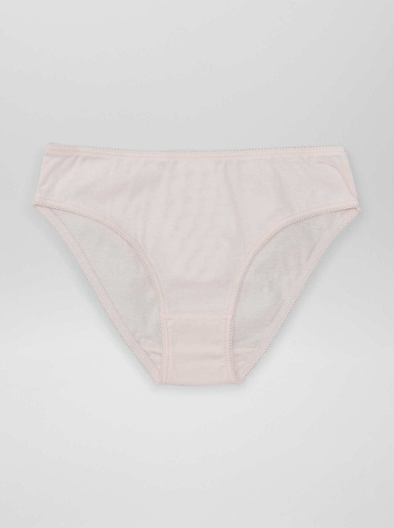 Lote de 7 cuecas para mulher lisas ROSA - Kiabi