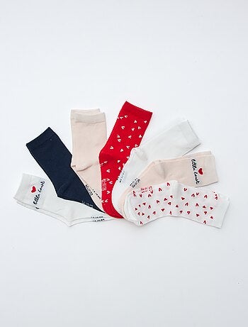 Lote de 7 pares de meias de meia altura