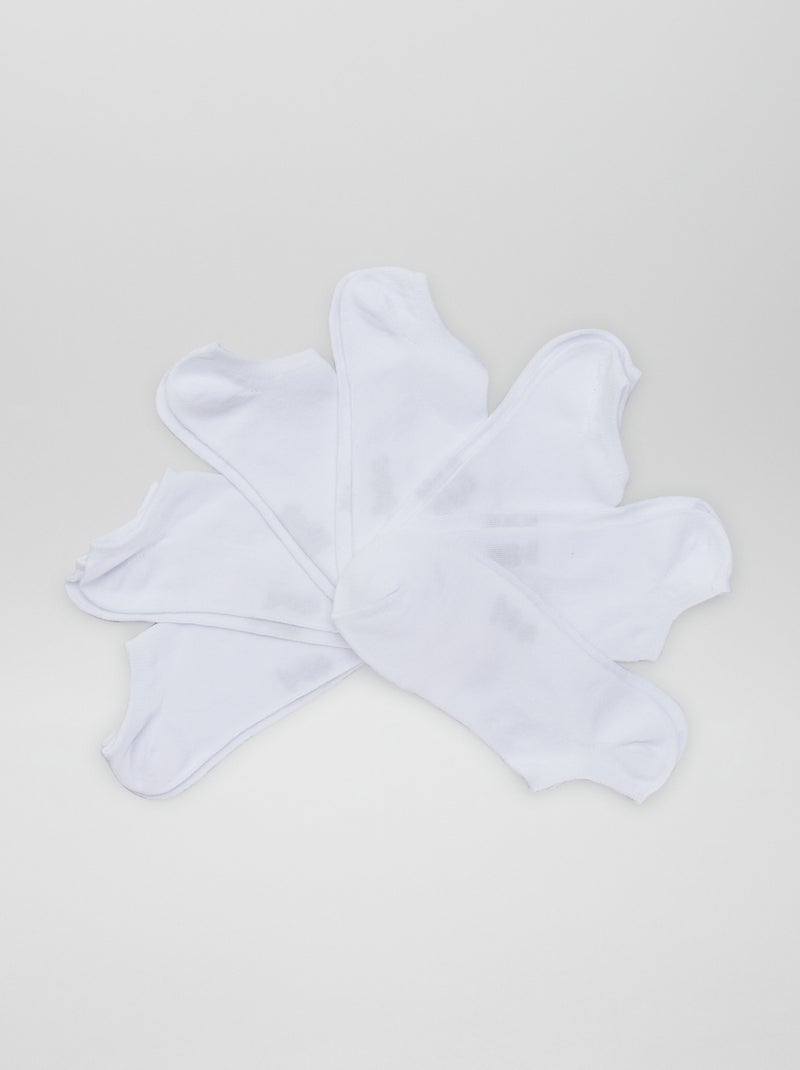 Lote de 7 pares de meias invisíveis BRANCO - Kiabi