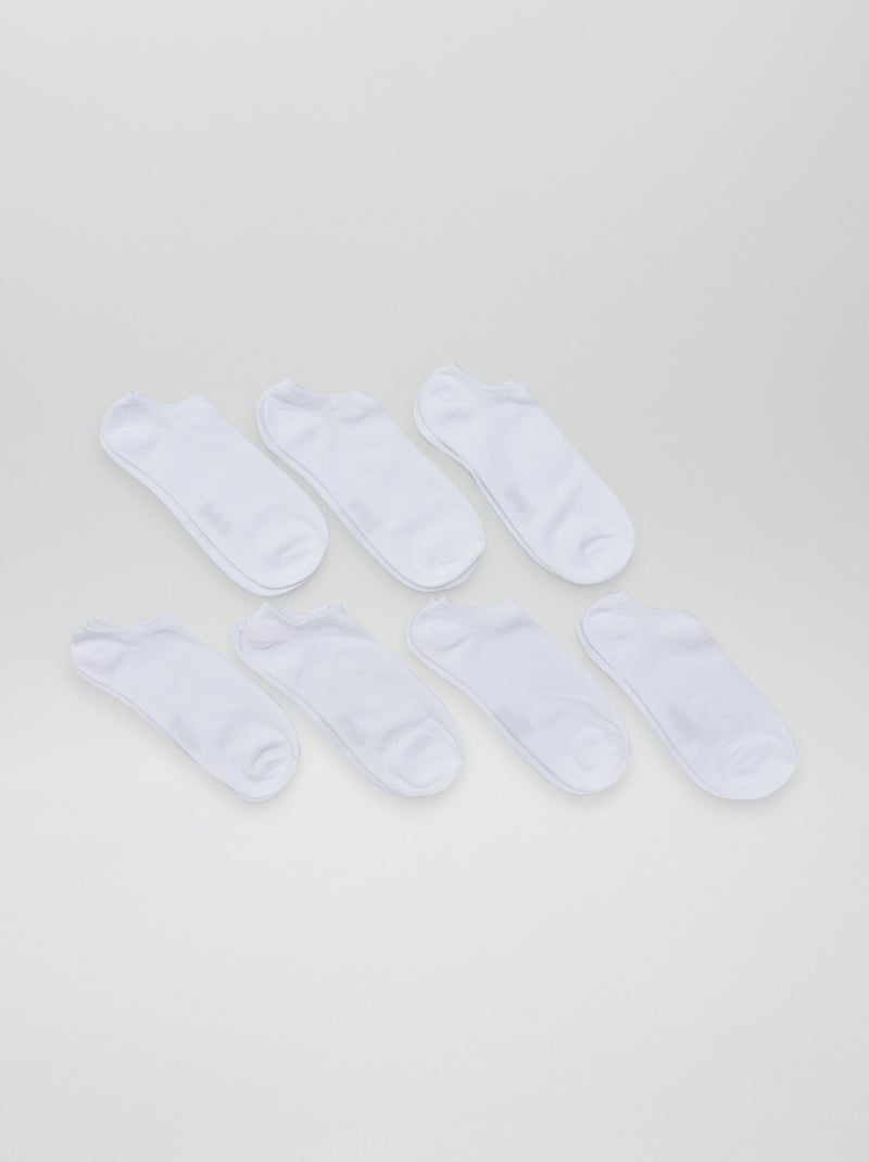 Lote de 7 pares de meias invisíveis BRANCO - Kiabi