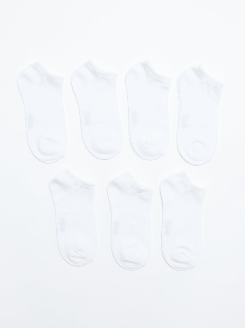 Lote de 7 pares de meias invisíveis Branco - Kiabi