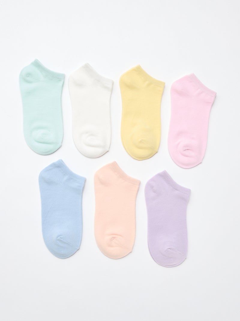 Lote de 7 pares de meias invisíveis Roxo - Kiabi