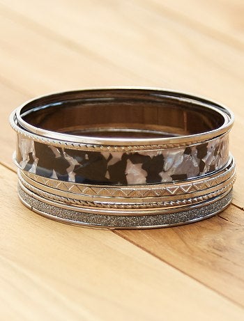 Lote de 7 pulseiras rígidas - Kiabi