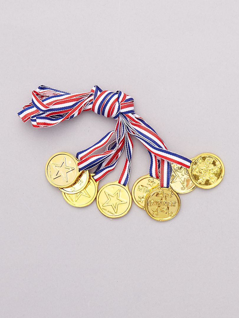 Lote de 8 medalhas BEGE - Kiabi