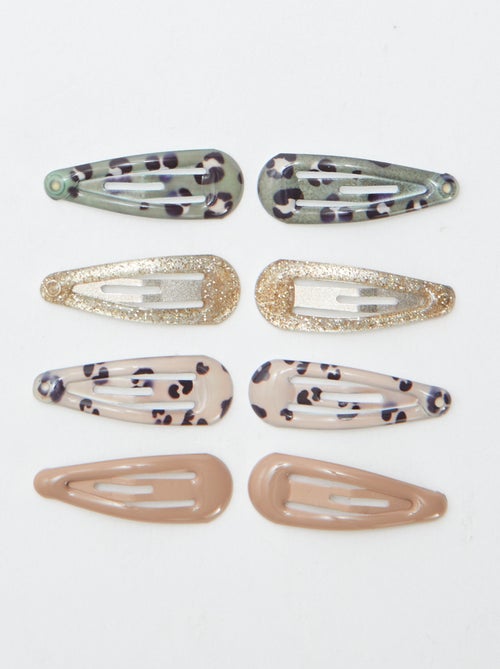 Lote de 8 miniganchos clic clac - Kiabi