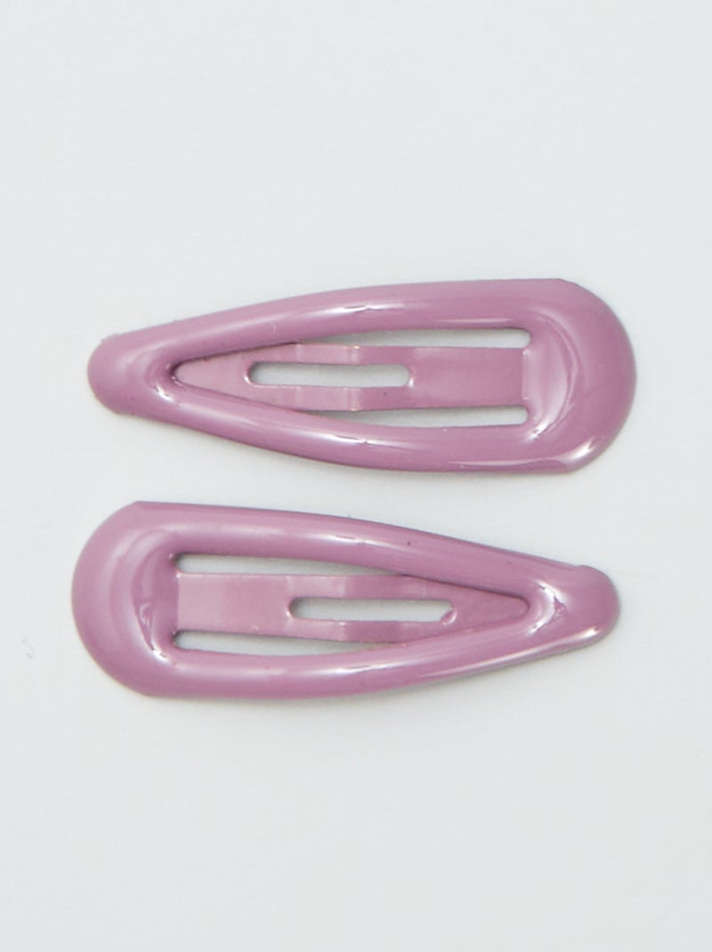Lote de 8 miniganchos clic clac ROSA - Kiabi