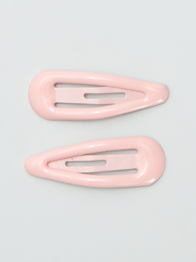 Lote de 8 miniganchos clic clac ROSA - Kiabi