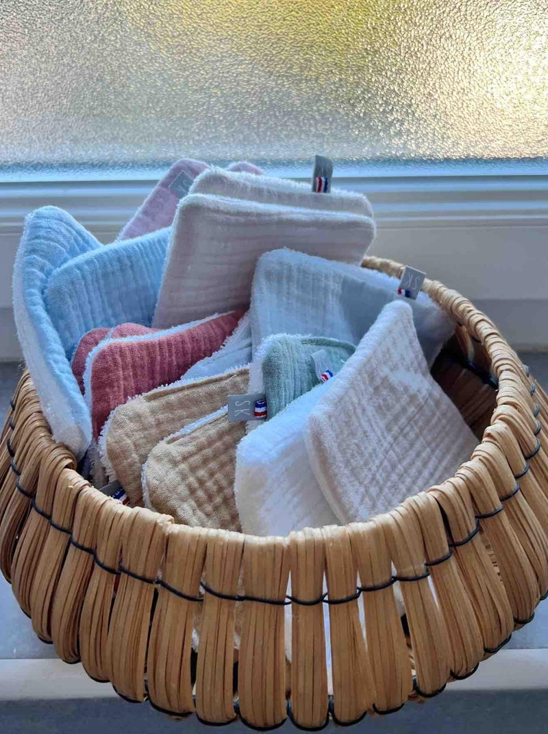 Lote de 8 toalhitas laváveis em gaze de algodão | sevira kids Multicolorido - Kiabi