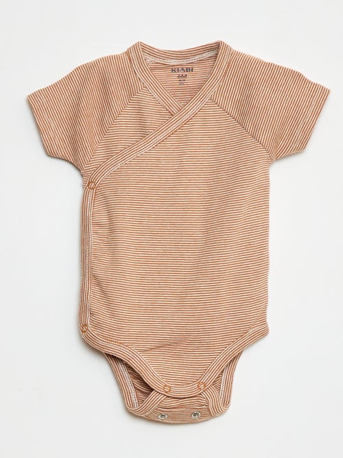 Lote de bodies de manga curta - 3 peças - Kiabi