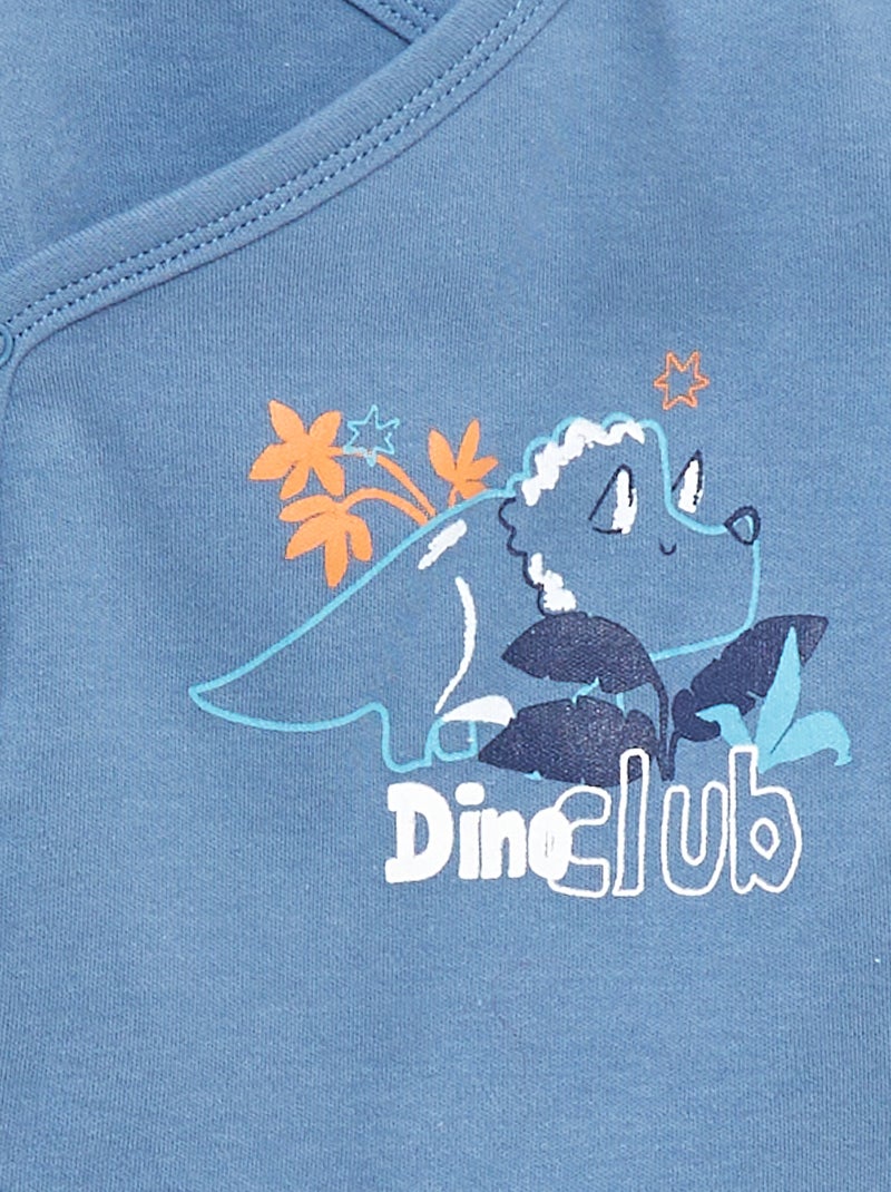 Lote de bodies estampados de manga comprida - 2 peças Bege - Kiabi