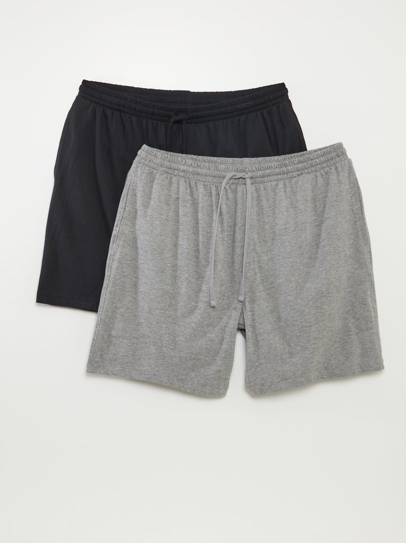 Lote de calções de pijama em jersey PRETO - Kiabi