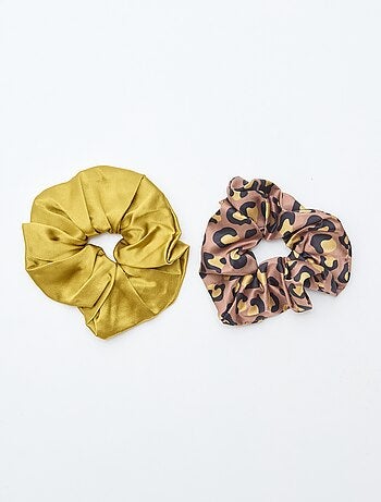 Lote de dois elásticos de cabelo acetinados