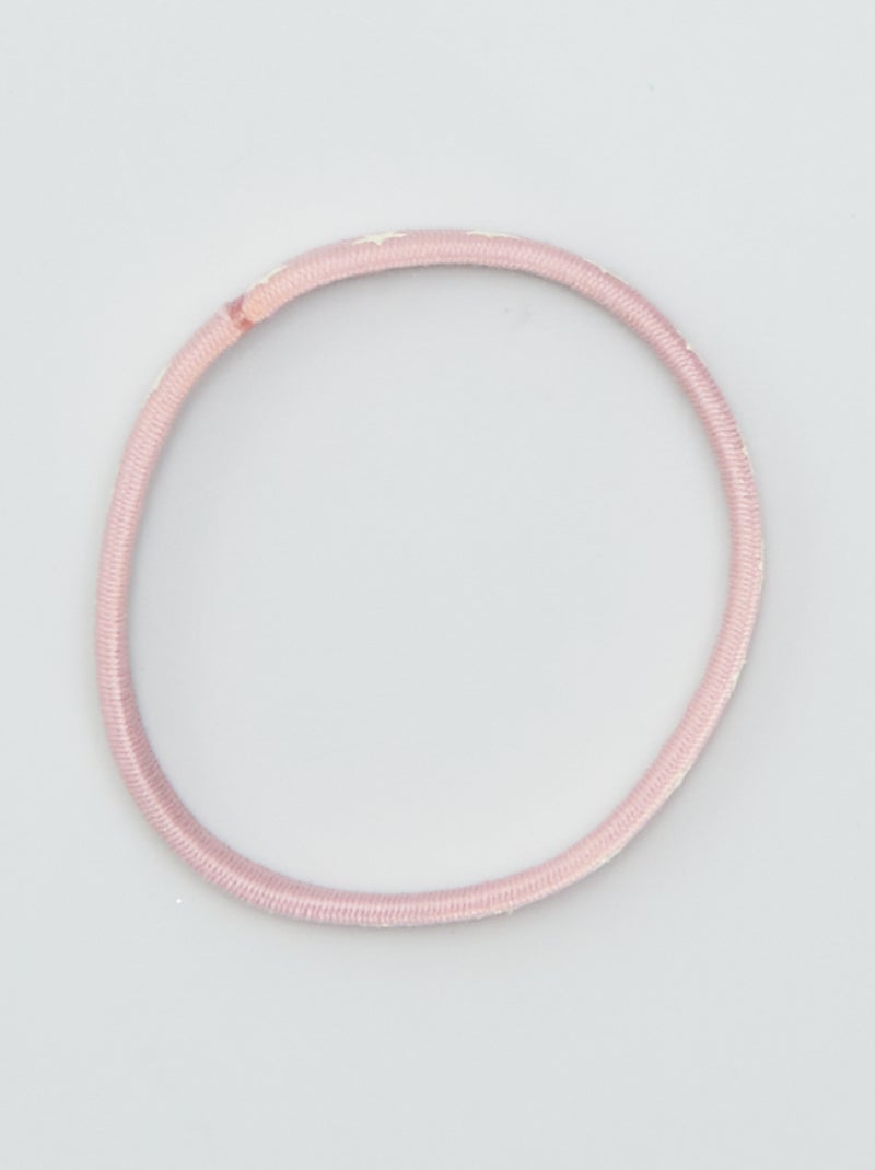 Lote de elásticos planos coloridos ROSA - Kiabi