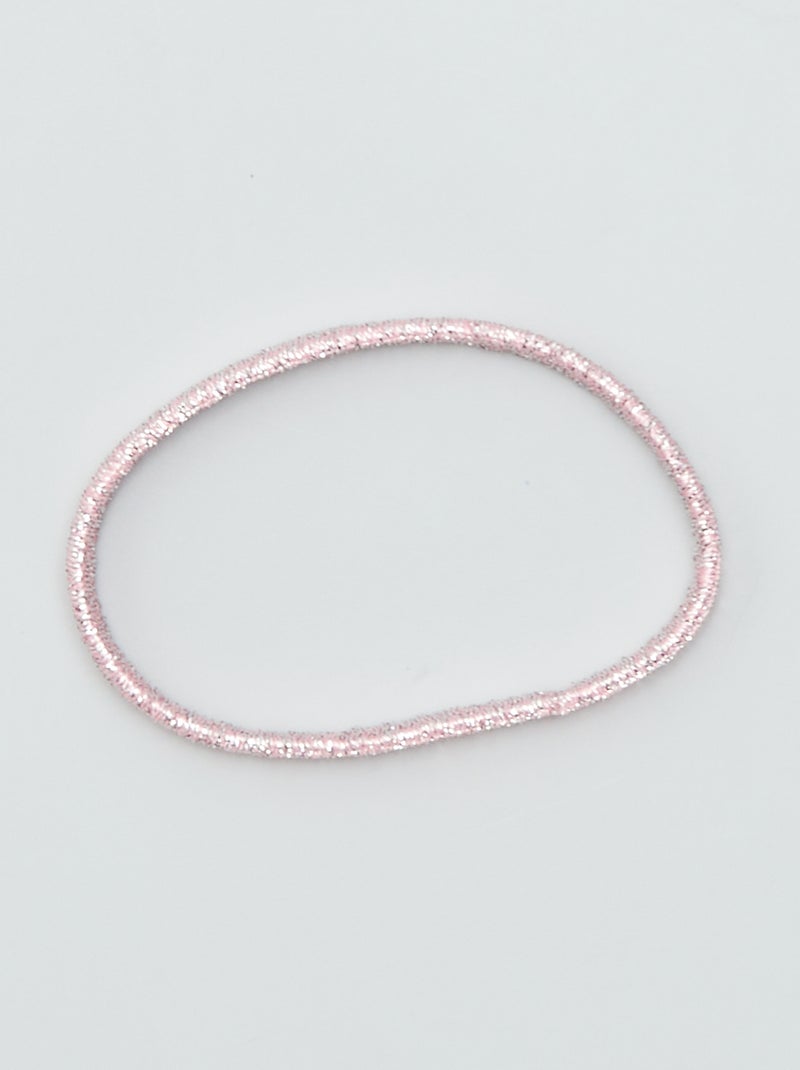 Lote de elásticos planos coloridos ROSA - Kiabi