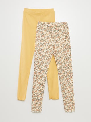 Lote de leggings caneladas
