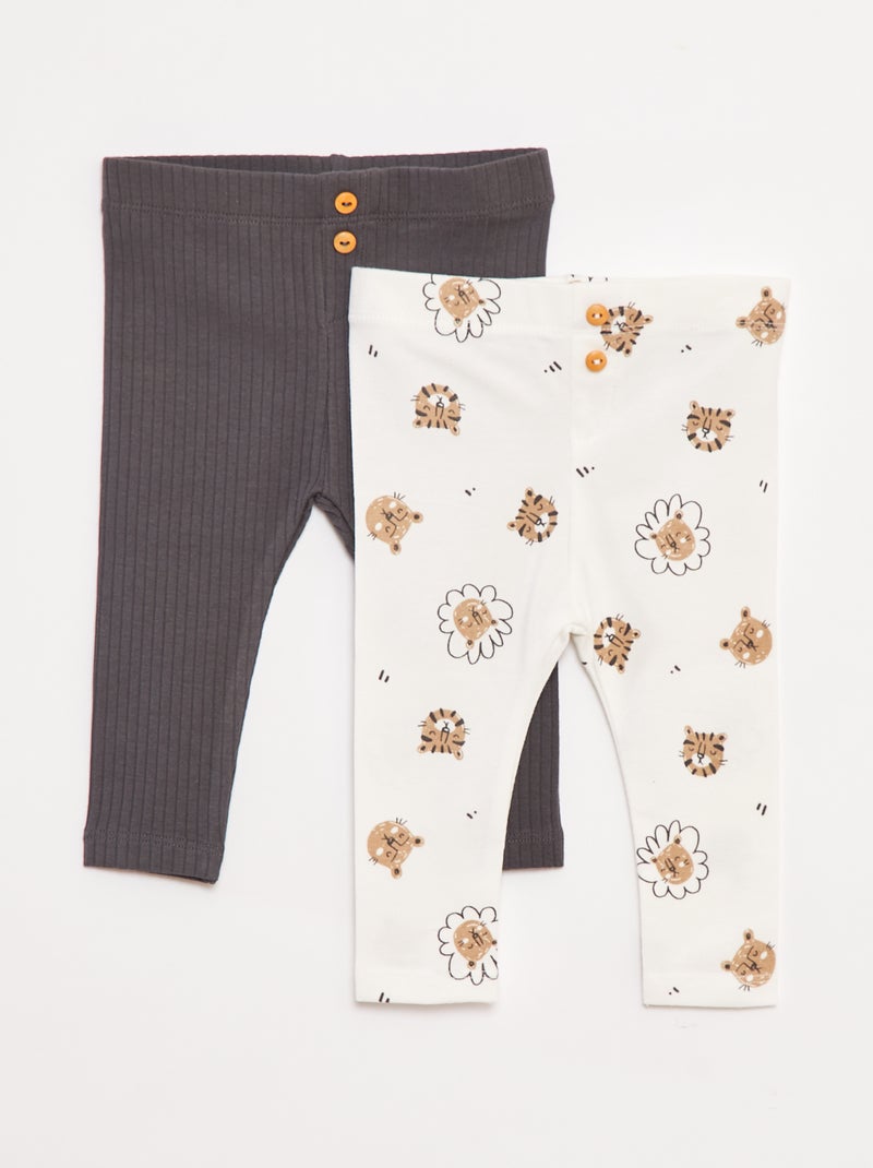 Lote de leggings compridas Branco - Kiabi