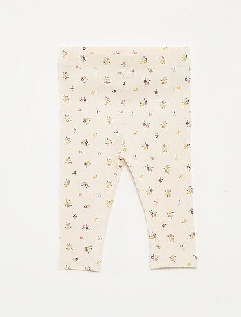 Lote de leggings compridos 1 estampado all-over / 1 cor lisa