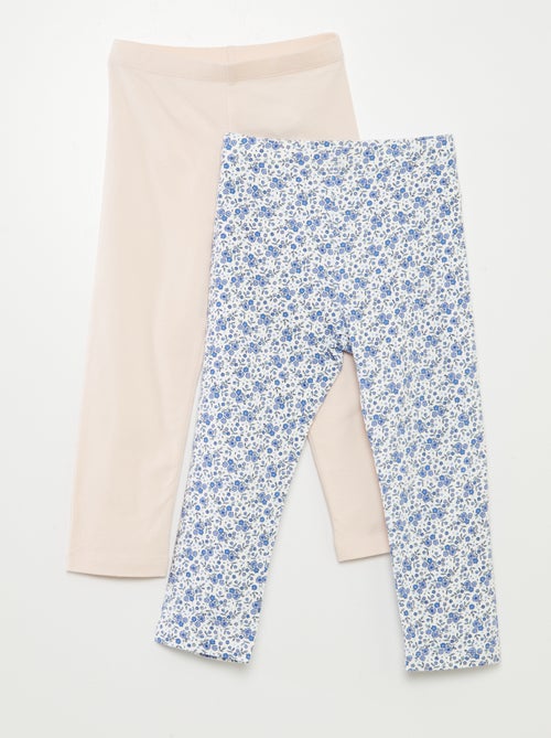 Lote de leggings curtas com motivos - 2 peças - Kiabi