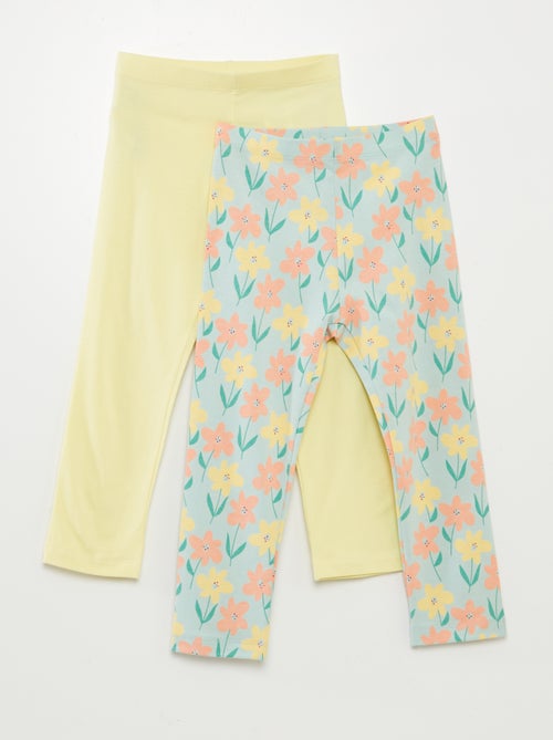 Lote de leggings curtas com motivos - 2 peças - Kiabi