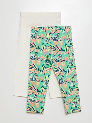 Lote de leggings curtas com motivos - 2 peças