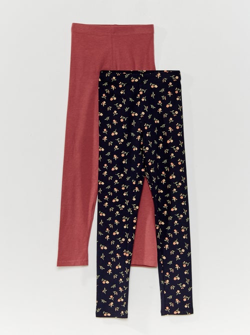Lote de leggings de algodão elástico - Kiabi