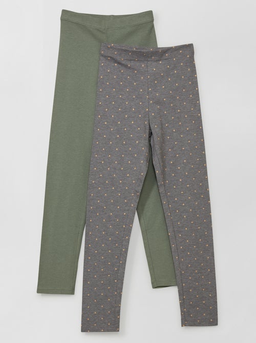 Lote de leggings de algodão elástico - Kiabi