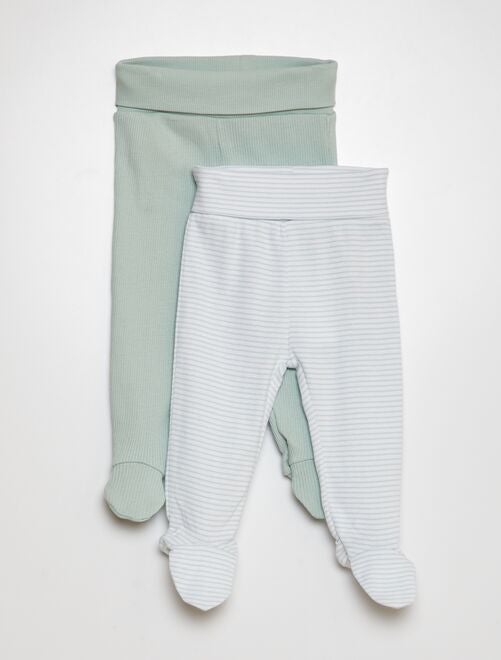 Lote de leggings em algodão  - 2 peças - Kiabi