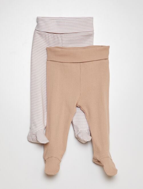 Lote de leggings em algodão  - 2 peças - Kiabi