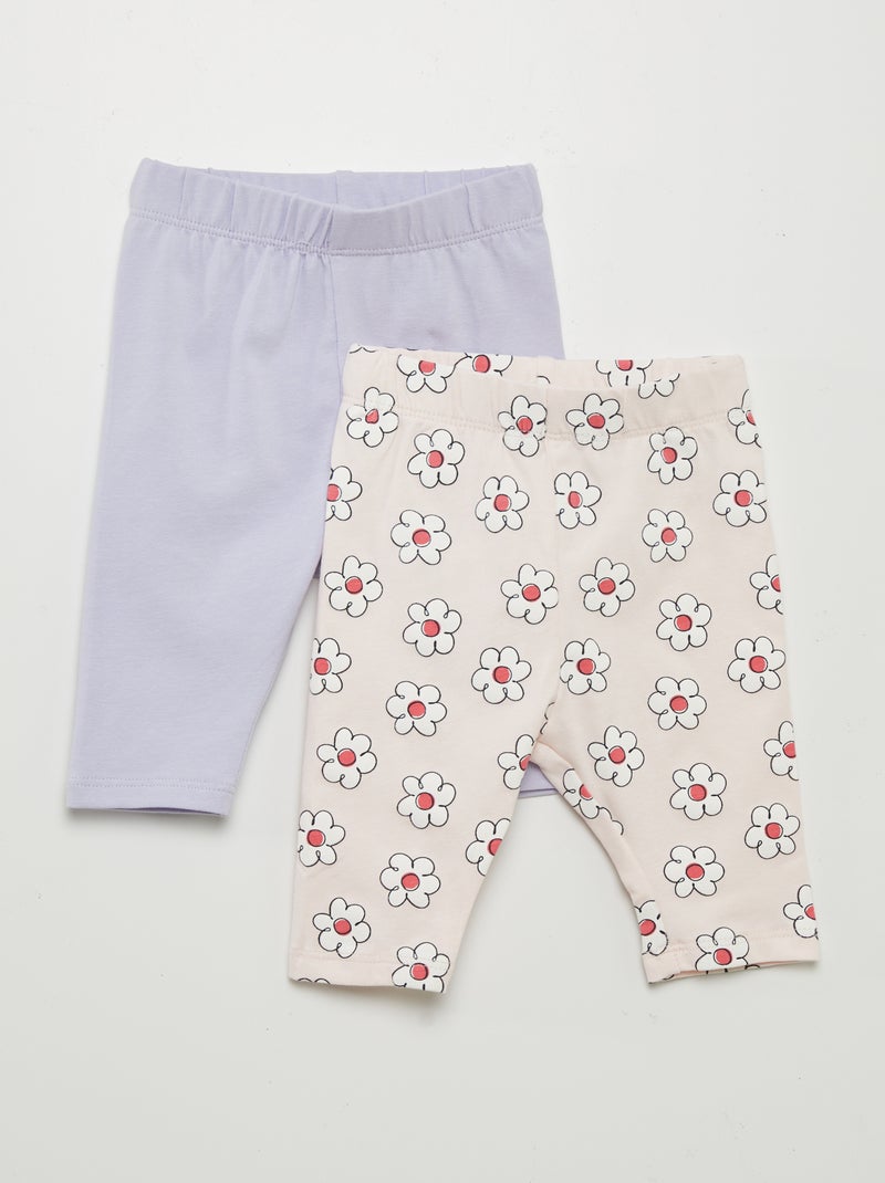 Lote de leggings em jersey  - 2 peças ROSA - Kiabi