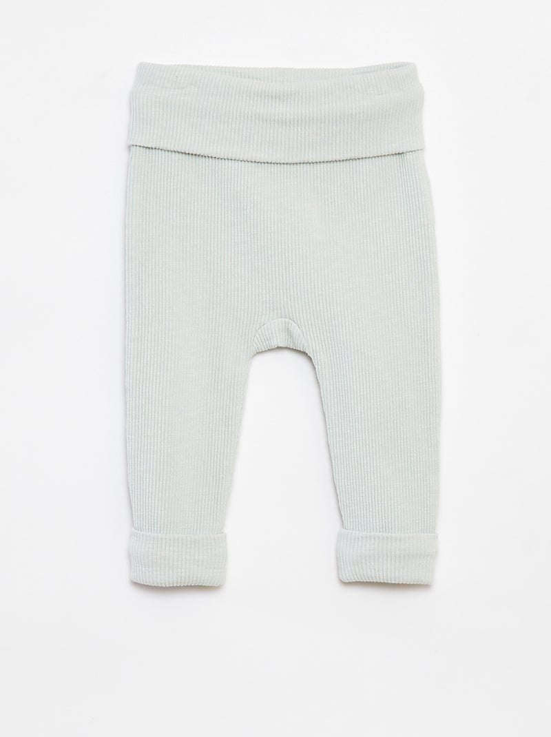 Lote de leggings nervuradas + meias - 2 peças AZUL - Kiabi