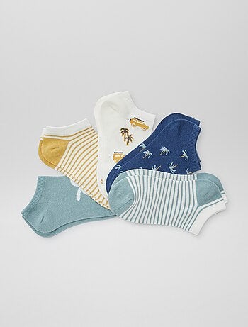 Lote de meias invisíveis estampadas