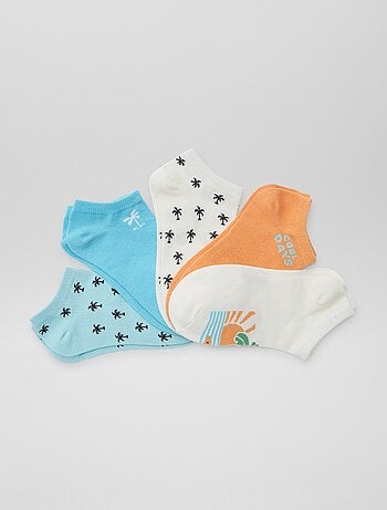 Lote de meias invisíveis estampadas