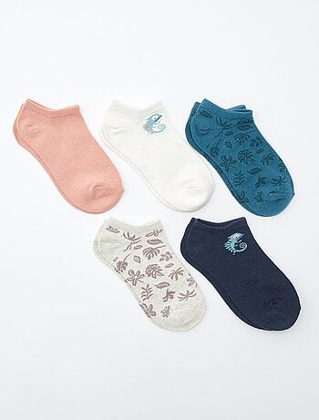Lote de meias invisíveis estampadas