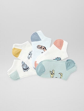 Lote de meias invisíveis estampadas